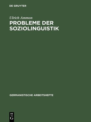 cover image of Probleme der Soziolinguistik